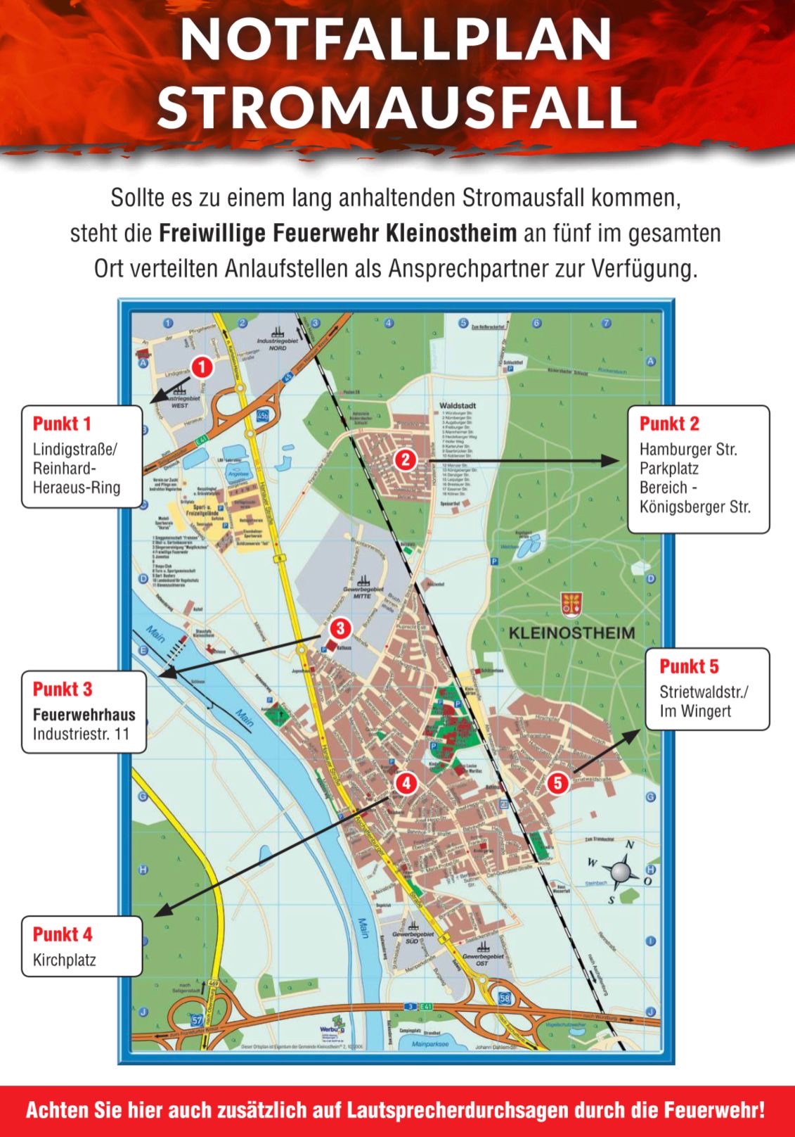 Stromausfall Feuerwehr Kleinostheim